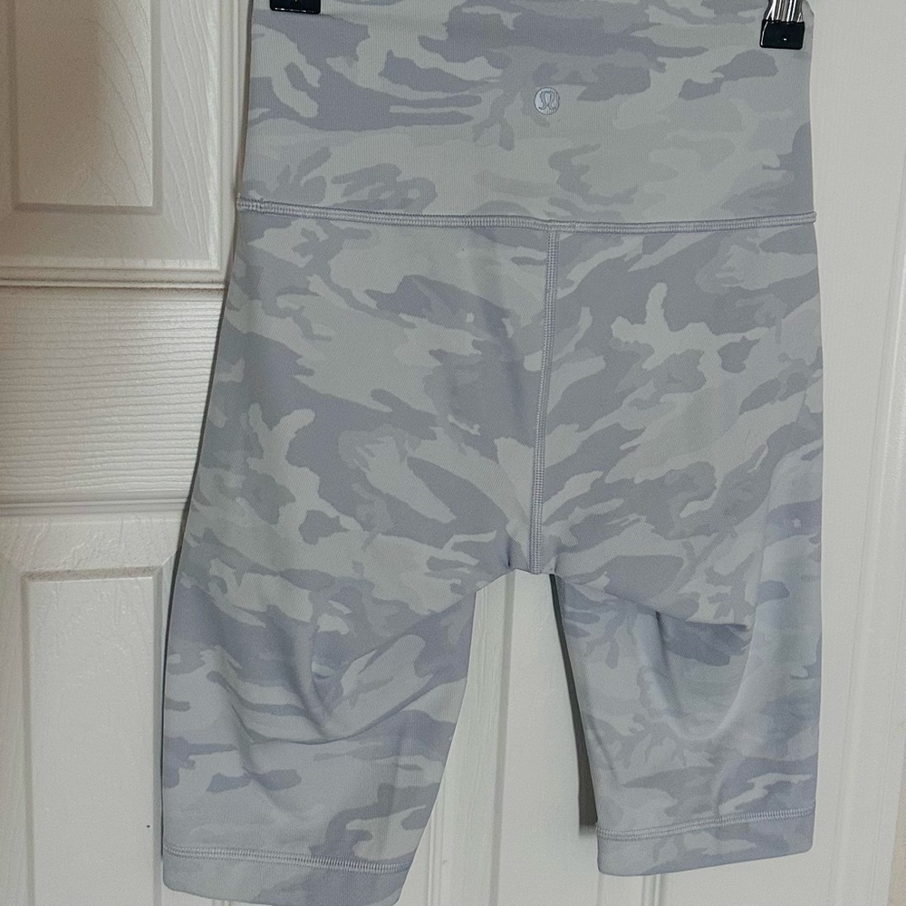 lululemon athletica Gray Camo Bike Shorts